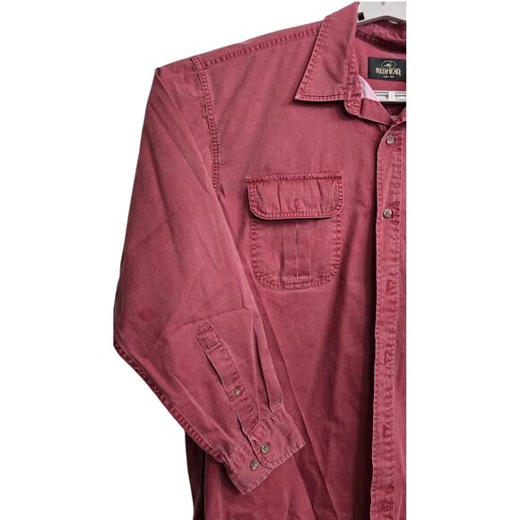 RedHead Maroon Long Sleeve Button Down Shirt XL - Picture 2 of 7